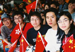 Youth with the China flags